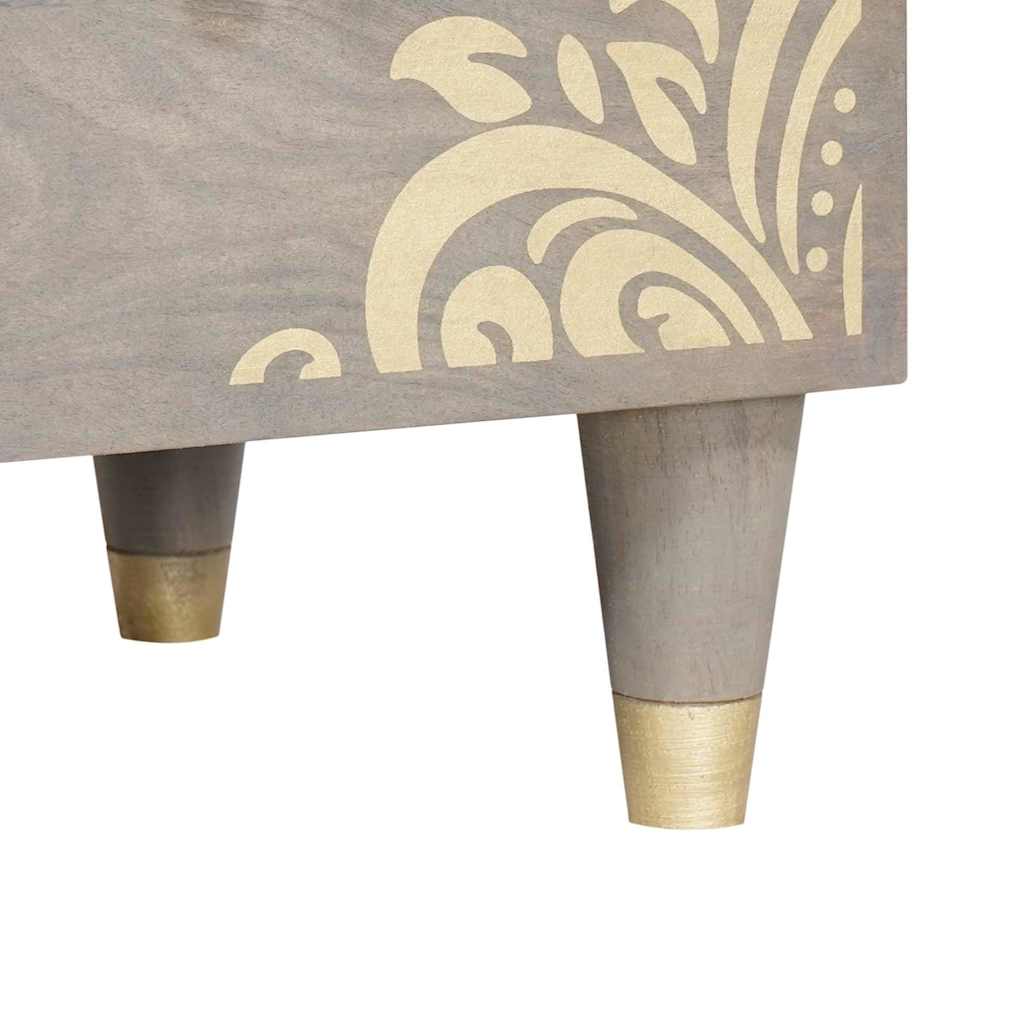 Set ormarića za kupaonicu Zidne 3 pcs Siva Čvrsto drvo manga