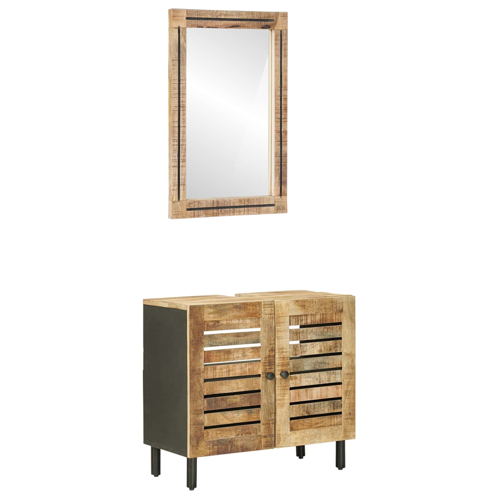 Set ormarića za kupaonicu 2 kom. Prirodna 62 x 33 x 58 cm