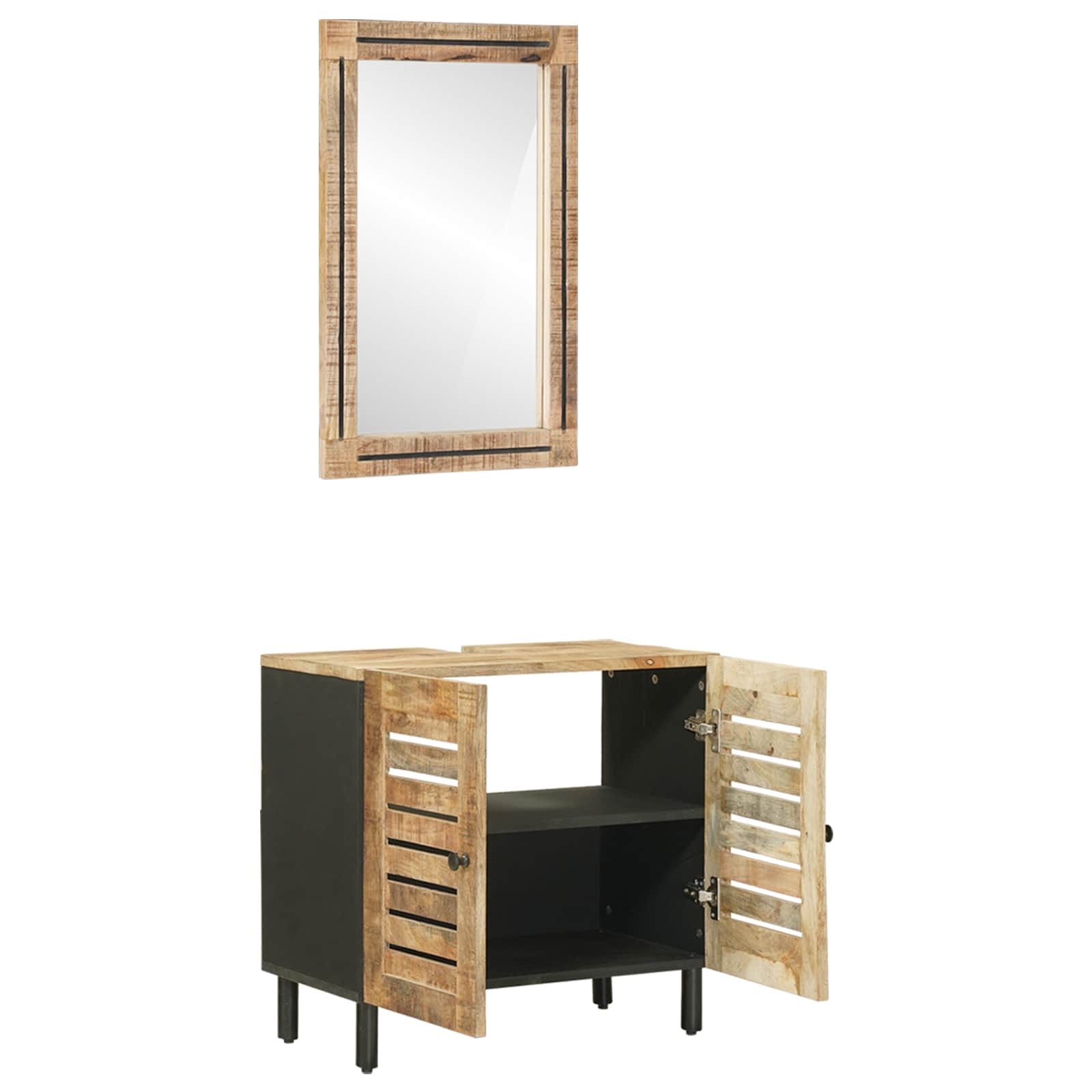 Set ormarića za kupaonicu 2 kom. Prirodna 62 x 33 x 58 cm