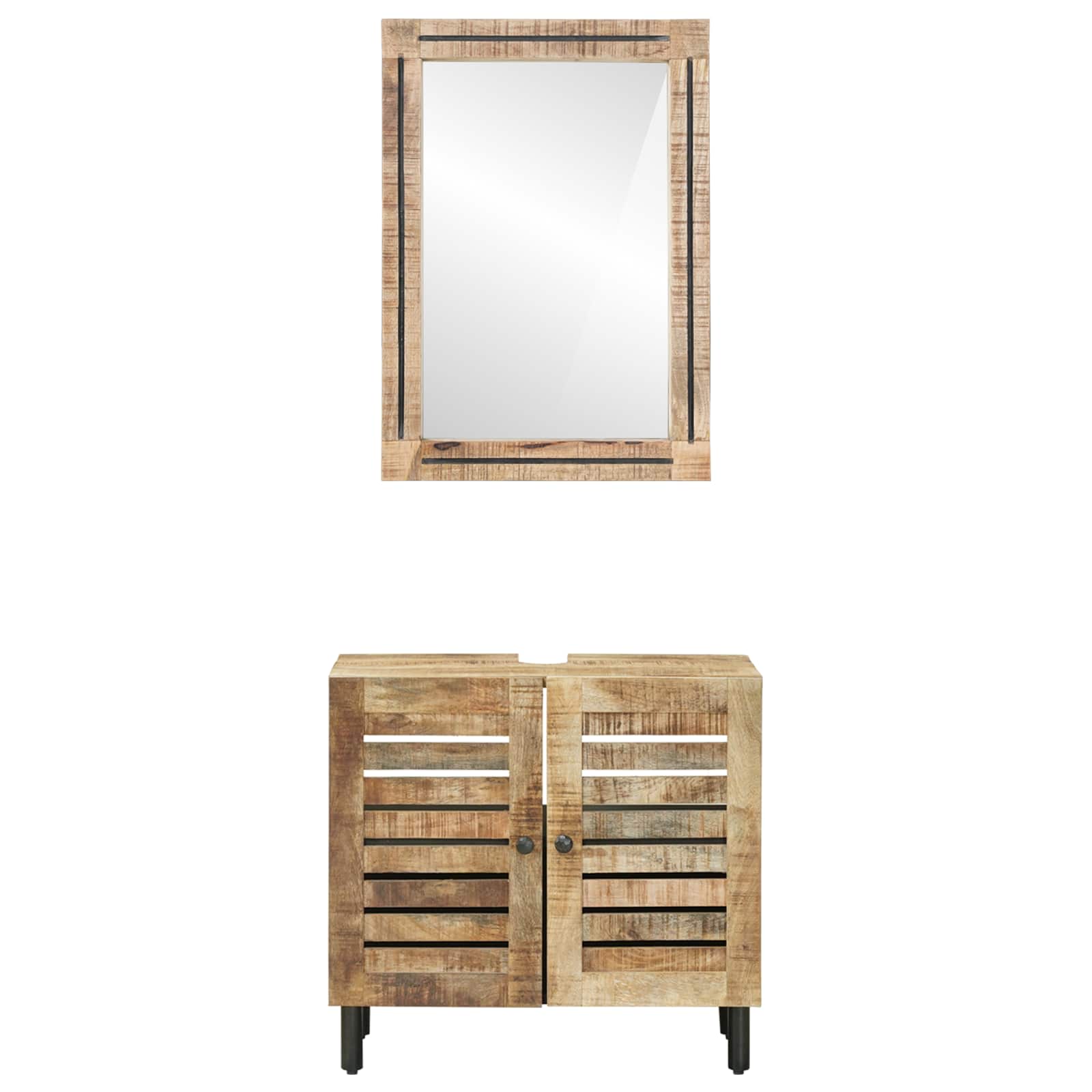 Set ormarića za kupaonicu 2 kom. Prirodna 62 x 33 x 58 cm