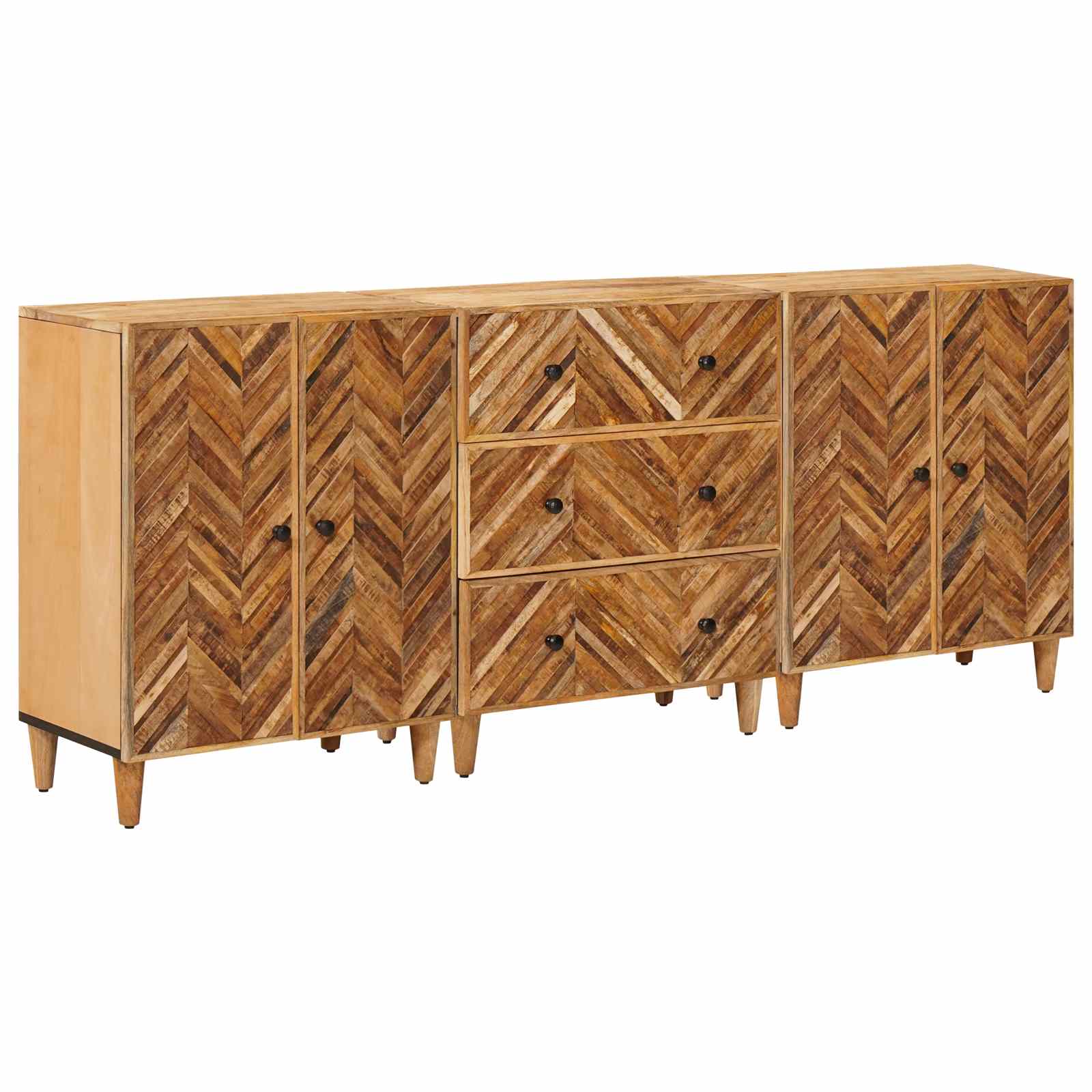 Ormari za skladištenje 3 pcs Smeđa 60 x 33,5 x 75 cm