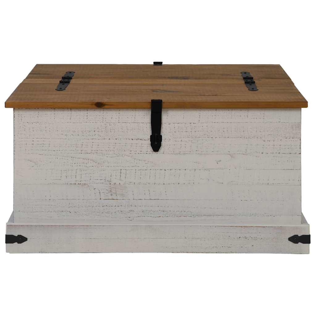 Škrinja za pohranu HALDEN bijela 91x91x47 cm puno drvo bor
