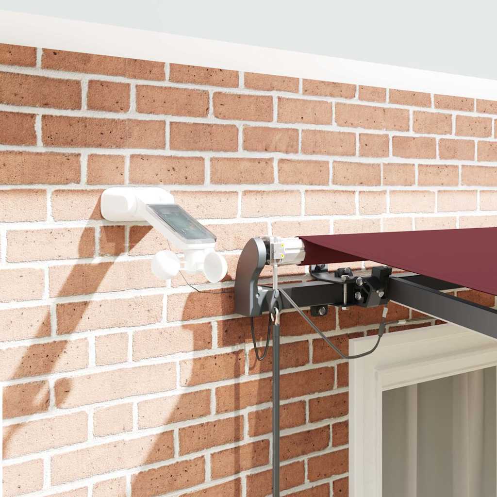 Tenda na automatsko uvlačenje s LED svjetlima bordo 300x250 cm