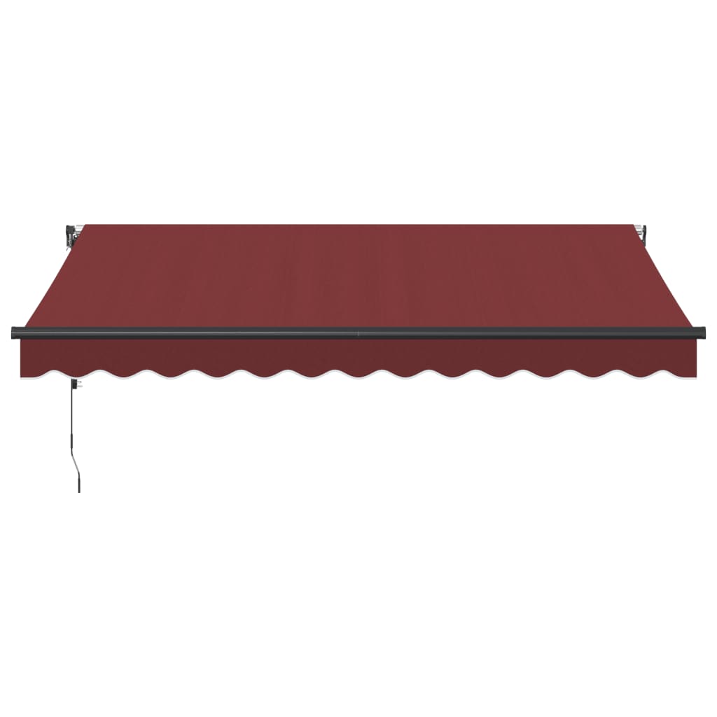 Tenda na automatsko uvlačenje s LED svjetlima bordo 350x250 cm