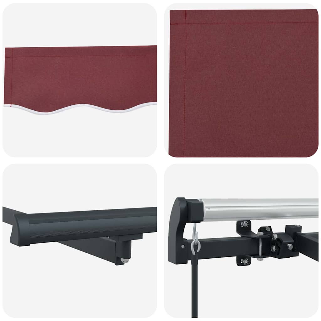Tenda na ručno uvlačenje bordo 500 x 300 cm