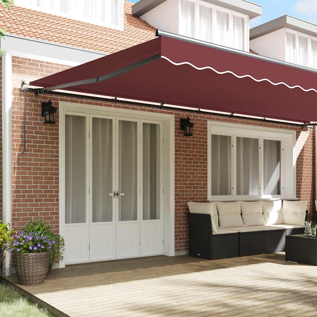 Tenda na ručno uvlačenje bordo 600 x 300 cm