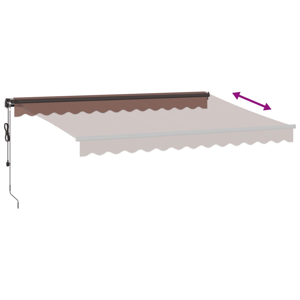 Tenda na automatsko uvlačenje s LED smeđa 350 x 250 cm