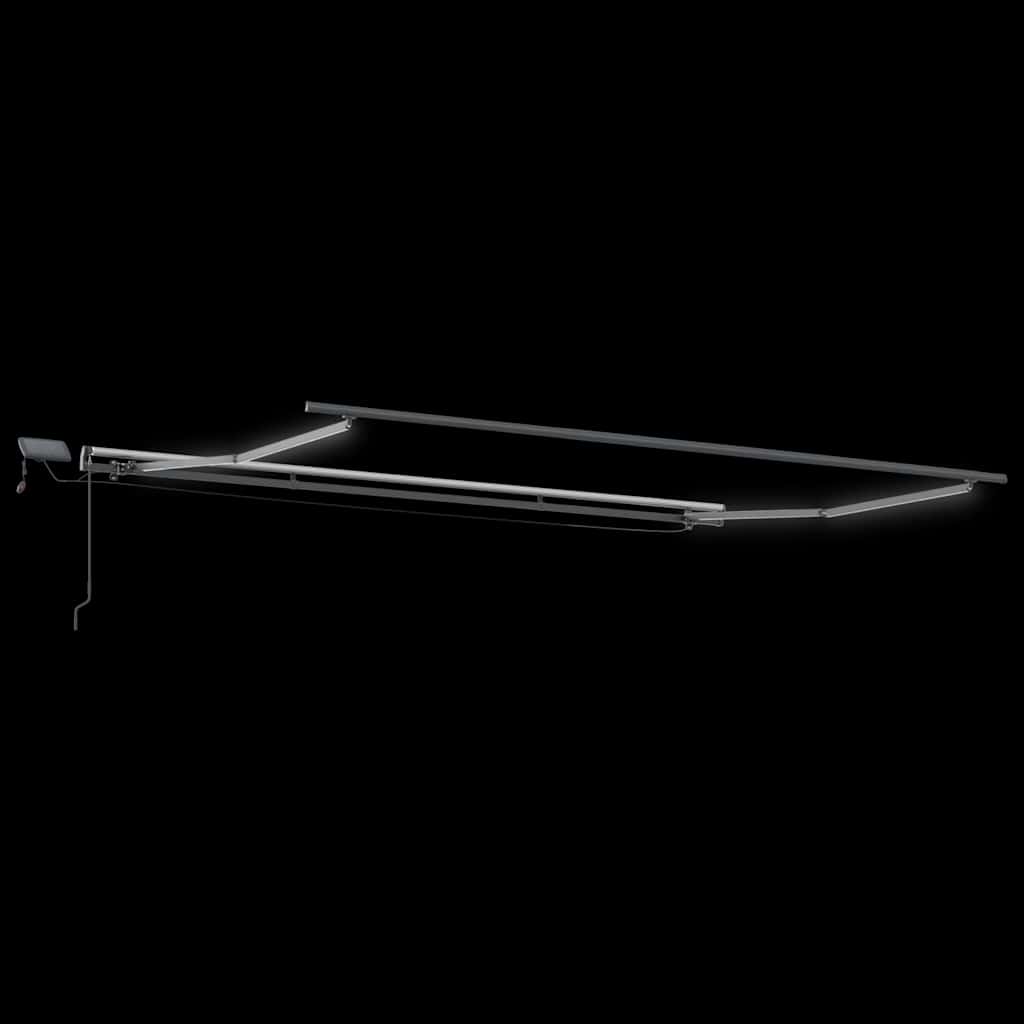 Tenda na ručno uvlačenje s LED smeđa 400 x 300 cm