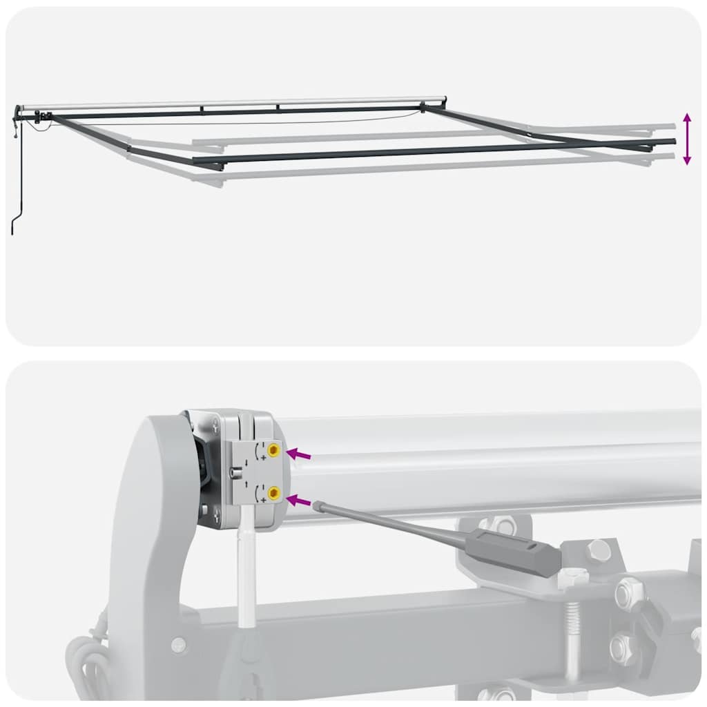 Tenda na automatsko uvlačenje s LED smeđa 450 x 300 cm