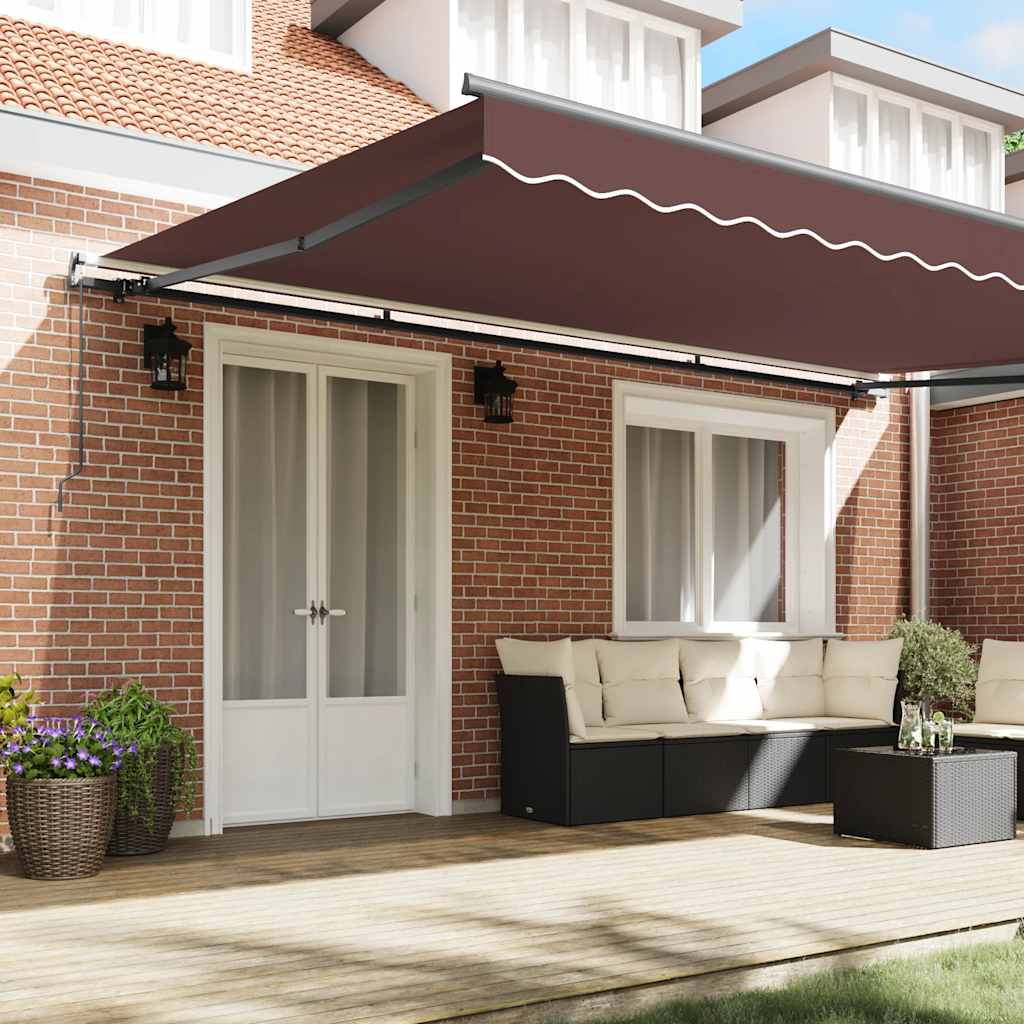 Tenda na ručno uvlačenje smeđa 500 x 300 cm