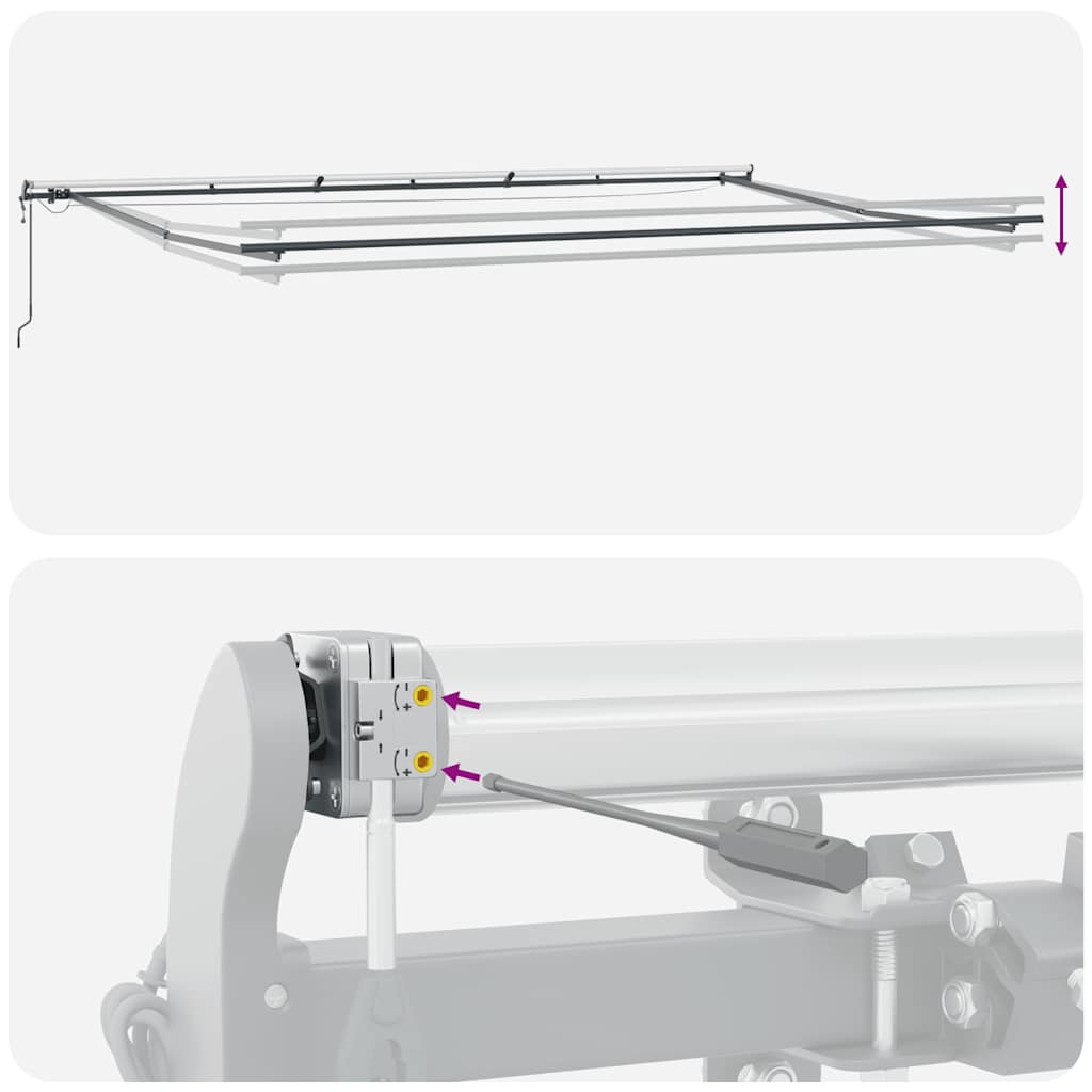 Tenda na automatsko uvlačenje s LED smeđa 600 x 300 cm