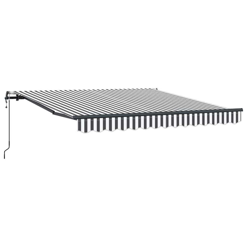 Tenda na automatsko uvlačenje antracit i bijela 300 x 250 cm