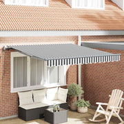 Tenda na automatsko uvlačenje antracit i bijela 300 x 250 cm