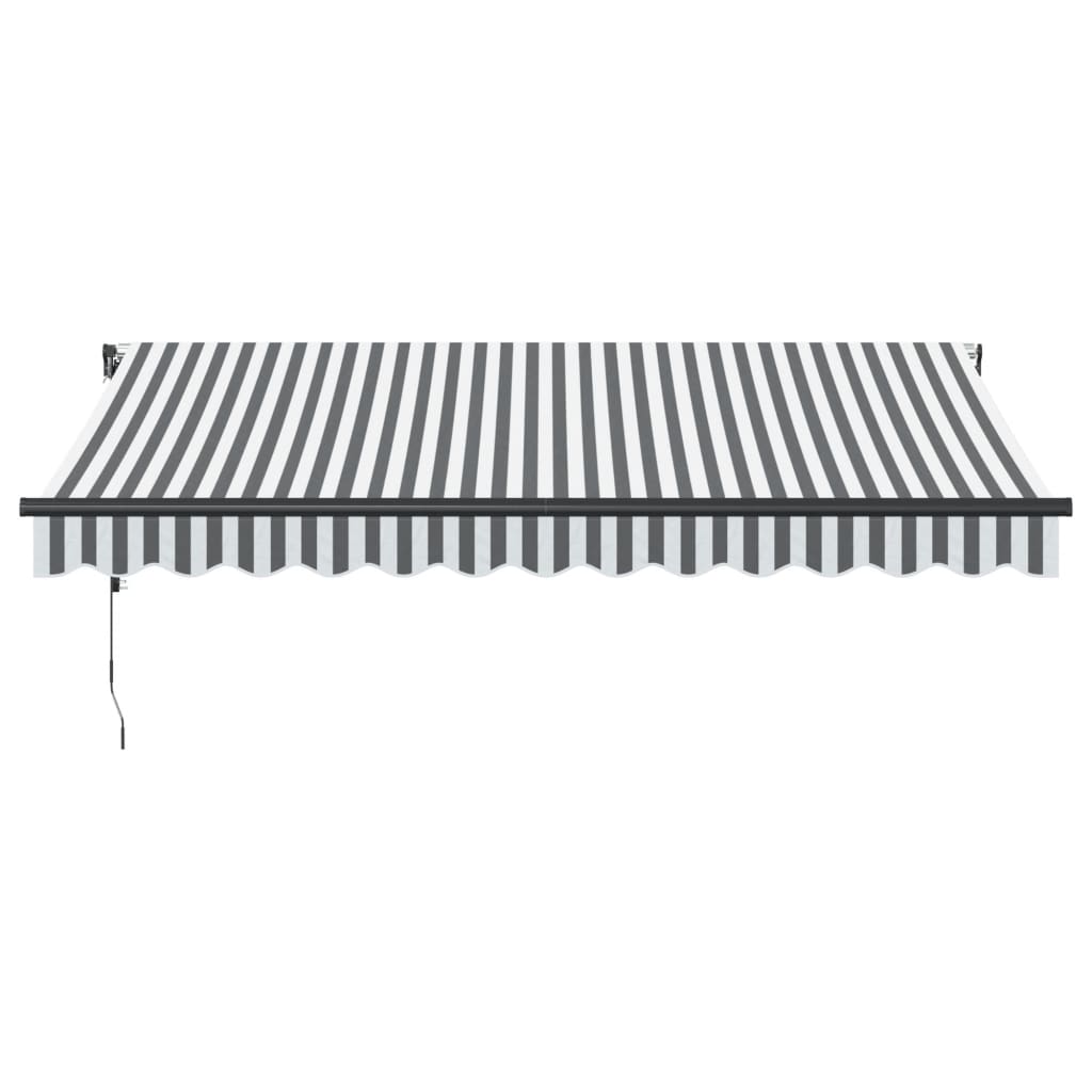 Tenda na automatsko uvlačenje antracit i bijela 350x250 cm