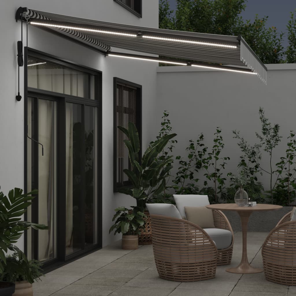 Tenda na automatsko uvlačenje LED antracit i bijela 350x250 cm