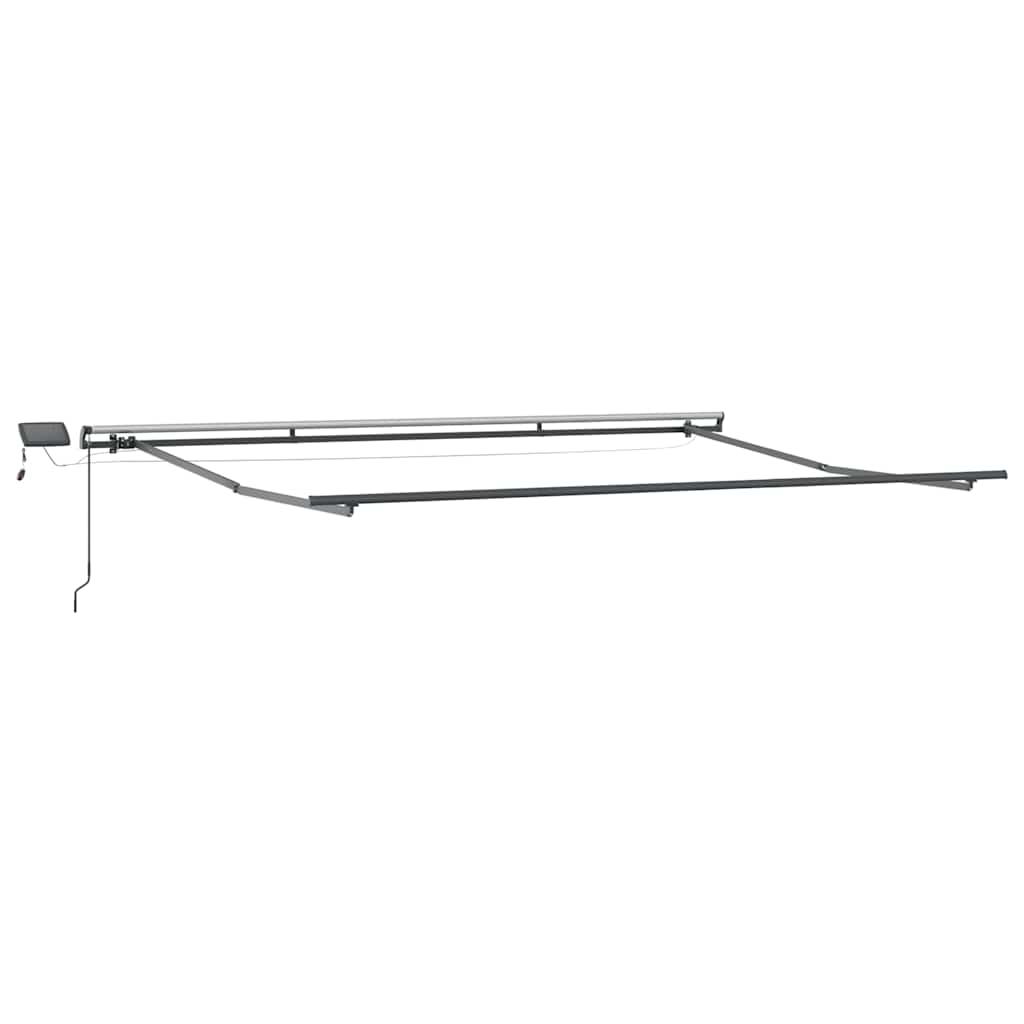 Tenda na ručno uvlačenje s LED antracit i bijela 400x300 cm
