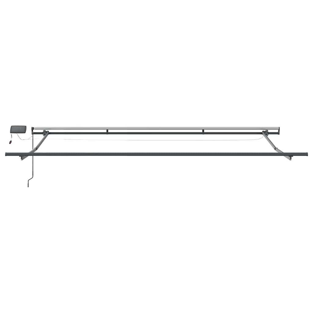 Tenda na ručno uvlačenje s LED antracit i bijela 400x300 cm