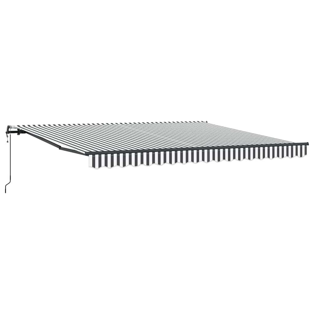Tenda na automatsko uvlačenje antracit i bijela 400 x 300 cm