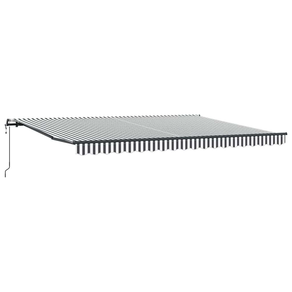 Tenda na automatsko uvlačenje antracit i bijela 450x300 cm