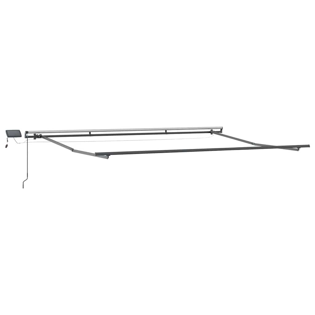Tenda na ručno uvlačenje s LED antracit i bijela 500x300 cm