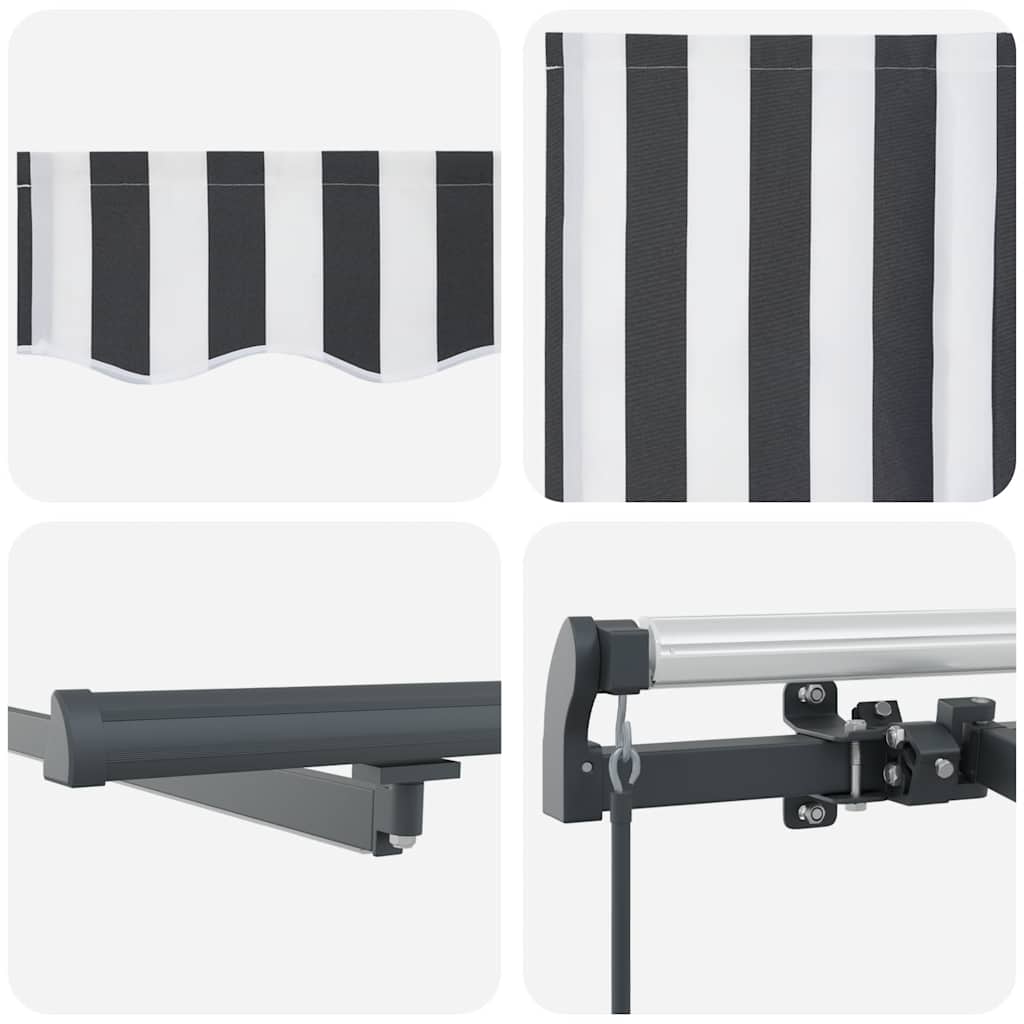 Tenda na ručno uvlačenje s LED antracit i bijela 500x300 cm