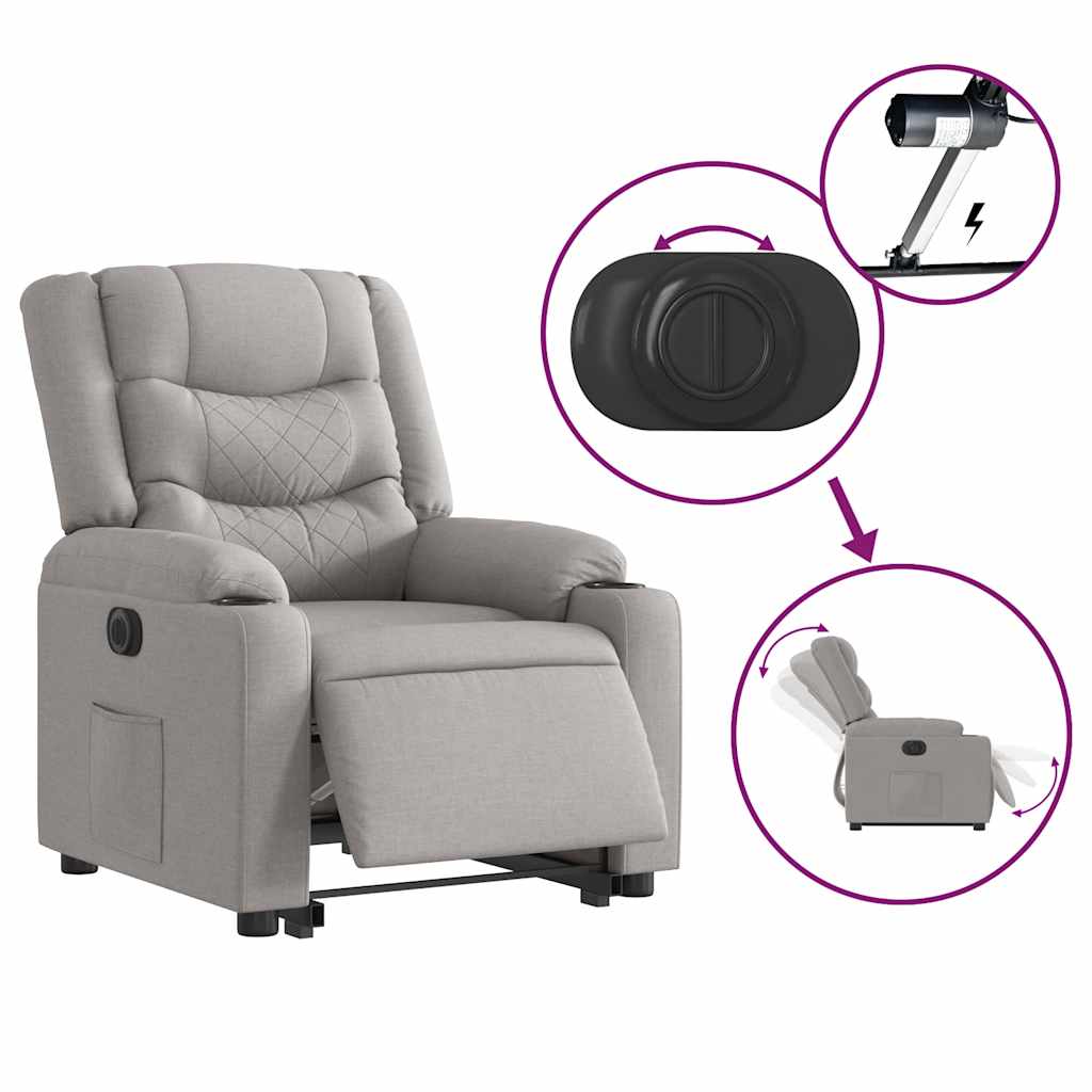 Električni naslonjač na podizanje oblačnosivi od tkanine