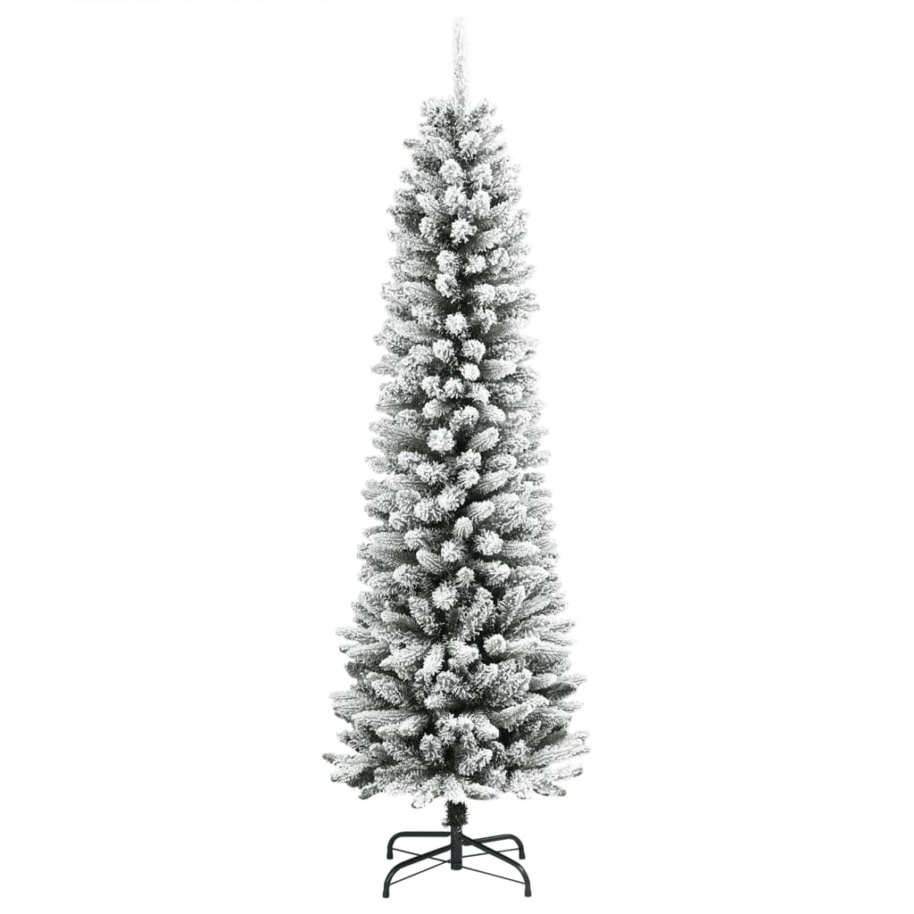 Umjetno usko božićno drvce sa snijegom 210 cm PVC i PE