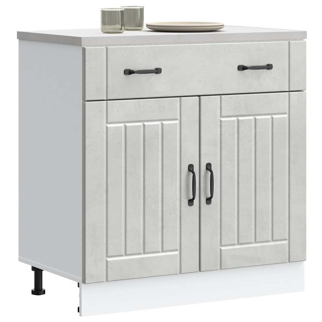 Donji kuhinjski ormarić Lucca boja betona konstruirano drvo
