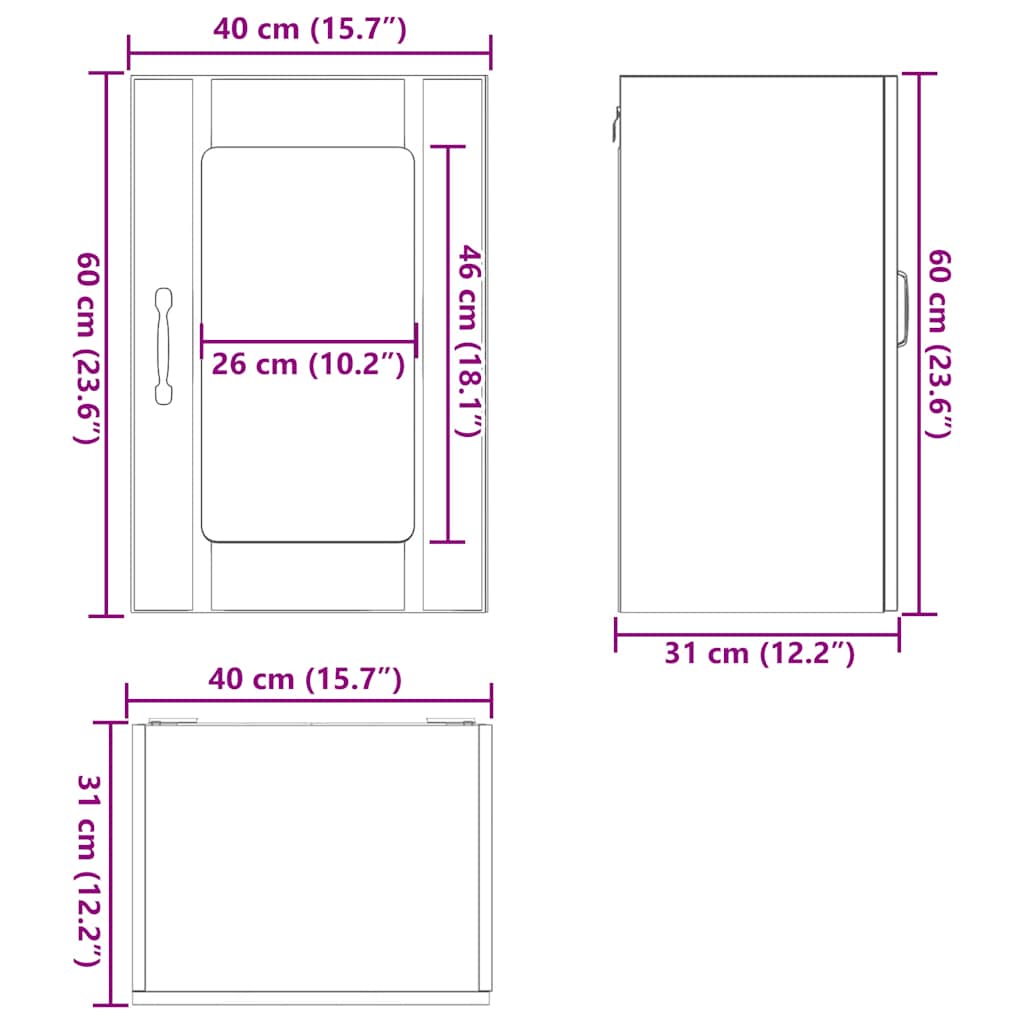 Kuhinjski zidni ormarić sa staklenim vratima Lucca bijeli