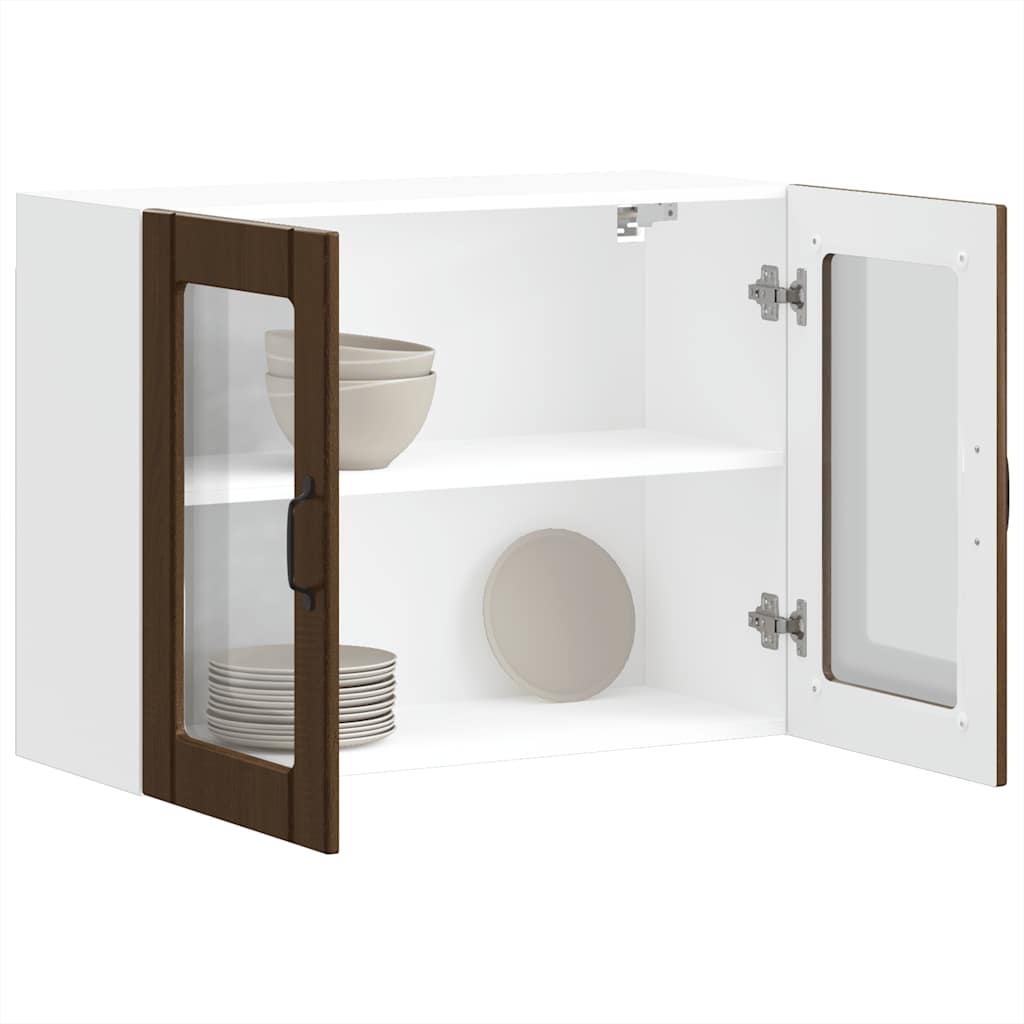 Kuhinjski zidni ormarić sa staklenim vratima Lucca boja hrasta