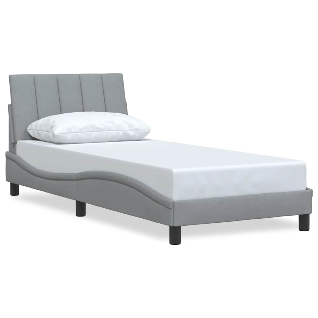 Okvir za krevet bez madraca Hanko svjetlosivi 80x200 cm od tkanine