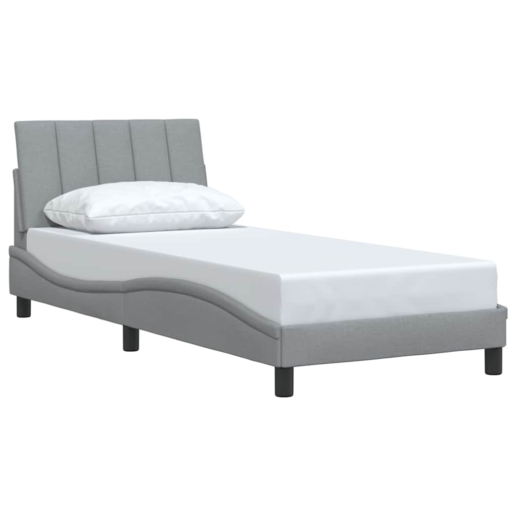 Okvir za krevet bez madraca Hanko svjetlosivi 80x200 cm od tkanine