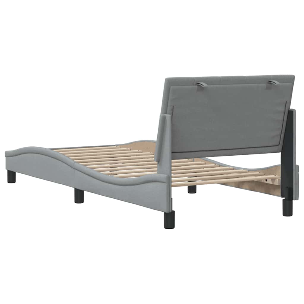Okvir za krevet bez madraca Hanko svjetlosivi 80x200 cm od tkanine