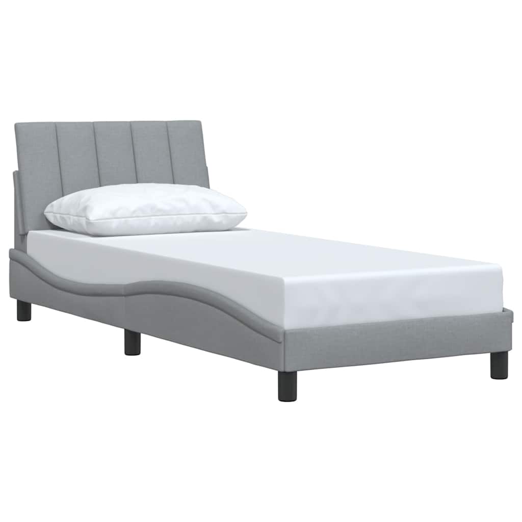 Okvir za krevet bez madraca Hanko svjetlosivi 90x190 cm od tkanine