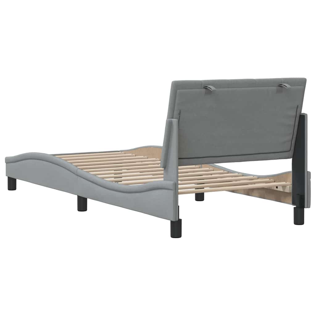 Okvir za krevet bez madraca Hanko svjetlosivi 90x190 cm od tkanine