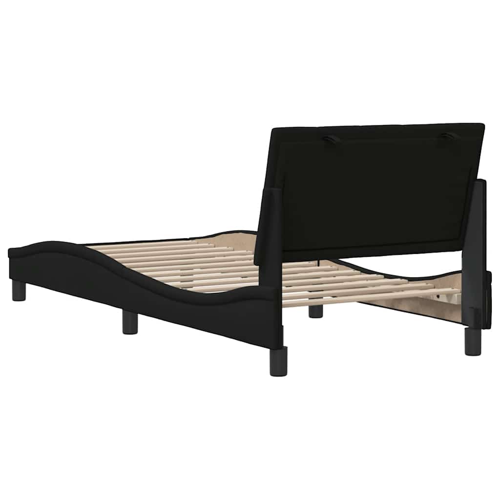 Okvir za krevet bez madraca Hanko crni 90x190cm od tkanine