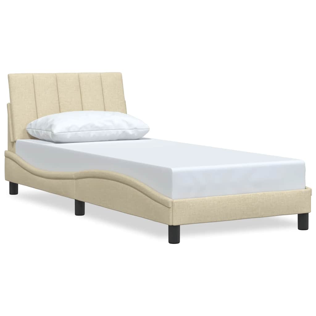 Okvir za krevet bez madraca Hanko krem 90x200cm od tkanine