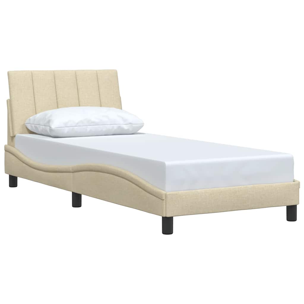 Okvir za krevet bez madraca Hanko krem 90x200cm od tkanine