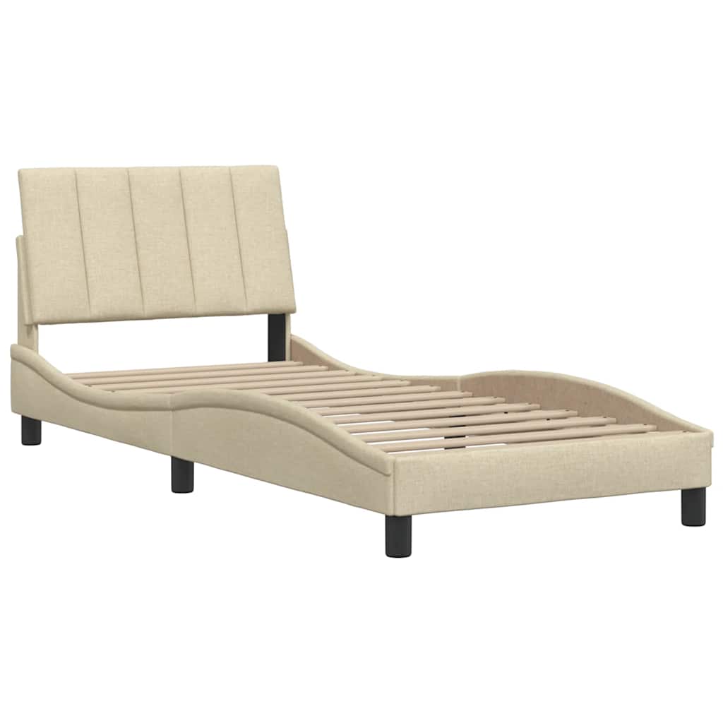 Okvir za krevet bez madraca Hanko krem 90x200cm od tkanine