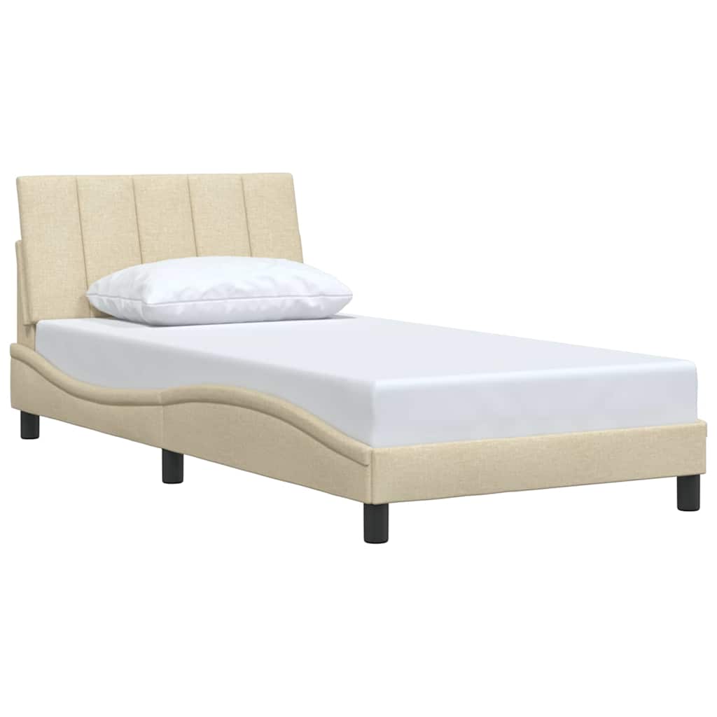 Okvir za krevet bez madraca Hanko krem 100 x 200 cm od tkanine