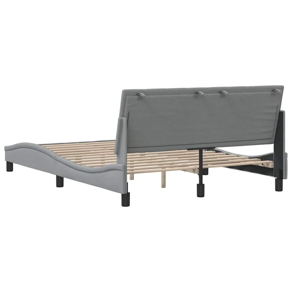 Okvir za krevet bez madraca Hanko svjetlosivi 140 x 190 cm od tkanine