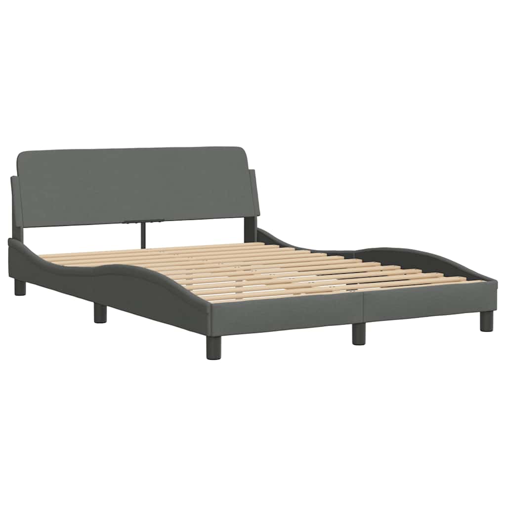 Okvir za krevet bez madraca Hanko tamnosivi 140 x 190 cm od tkanine