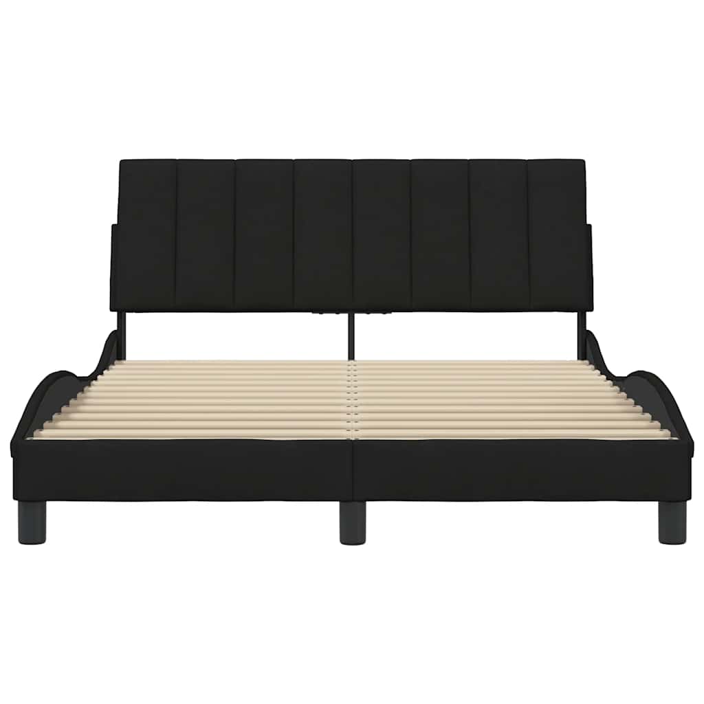 Okvir za krevet bez madraca Hanko crni 140 x 190 cm od tkanine