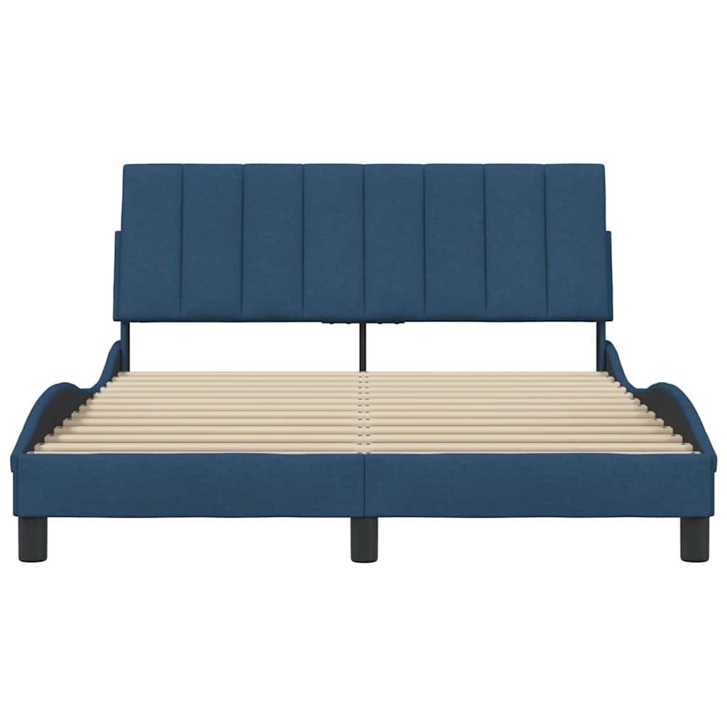 Okvir za krevet bez madraca Hanko plavi 140 x 190 cm od tkanine