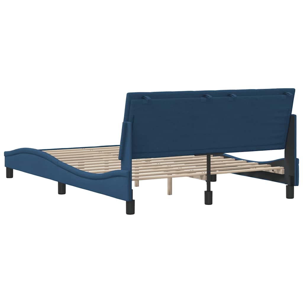 Okvir za krevet bez madraca Hanko plavi 140 x 190 cm od tkanine