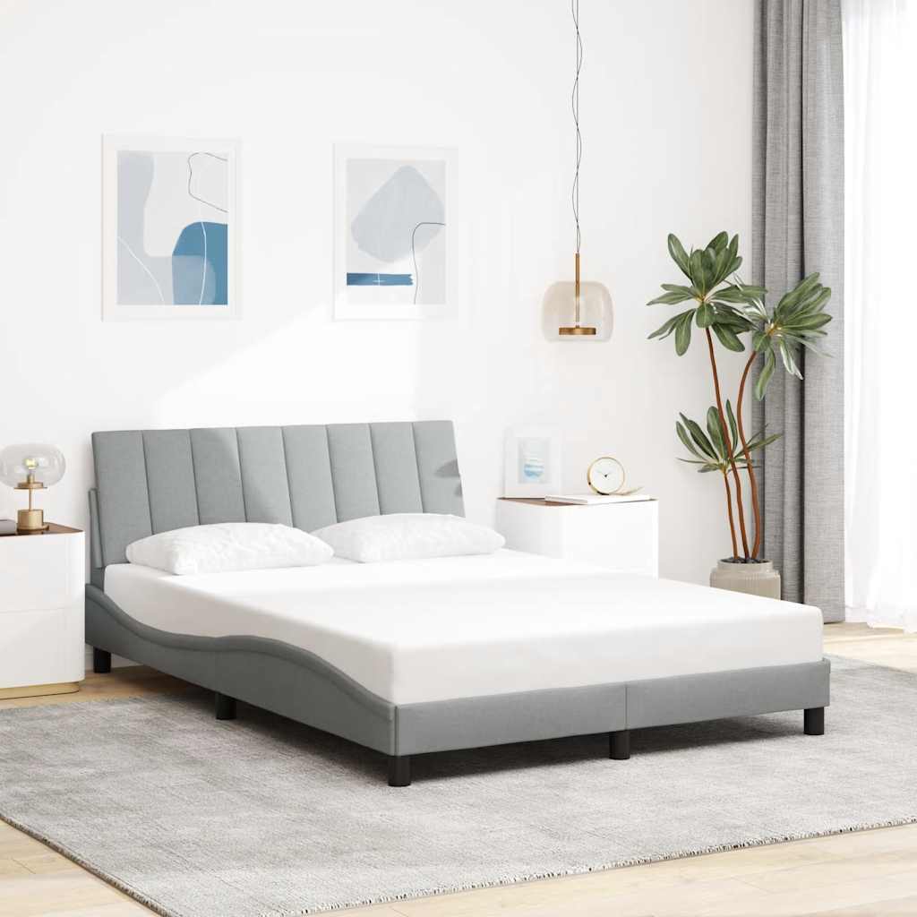 Okvir za krevet bez madraca Hanko svjetlosivi 140x200 cm od tkanine