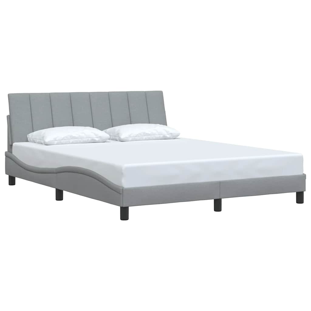 Okvir za krevet bez madraca Hanko svjetlosivi 160 x 200 cm od tkanine