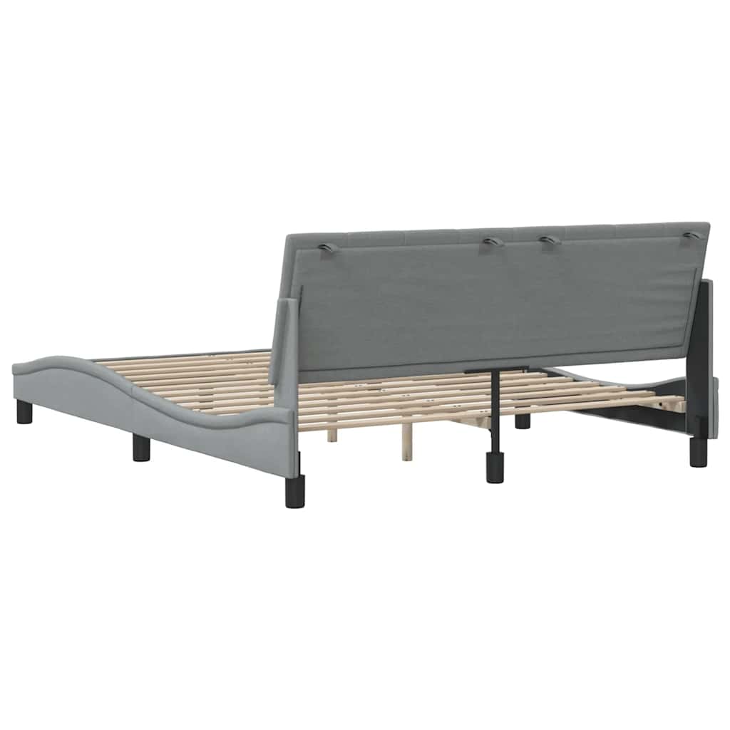 Okvir za krevet bez madraca Hanko svjetlosivi 160 x 200 cm od tkanine