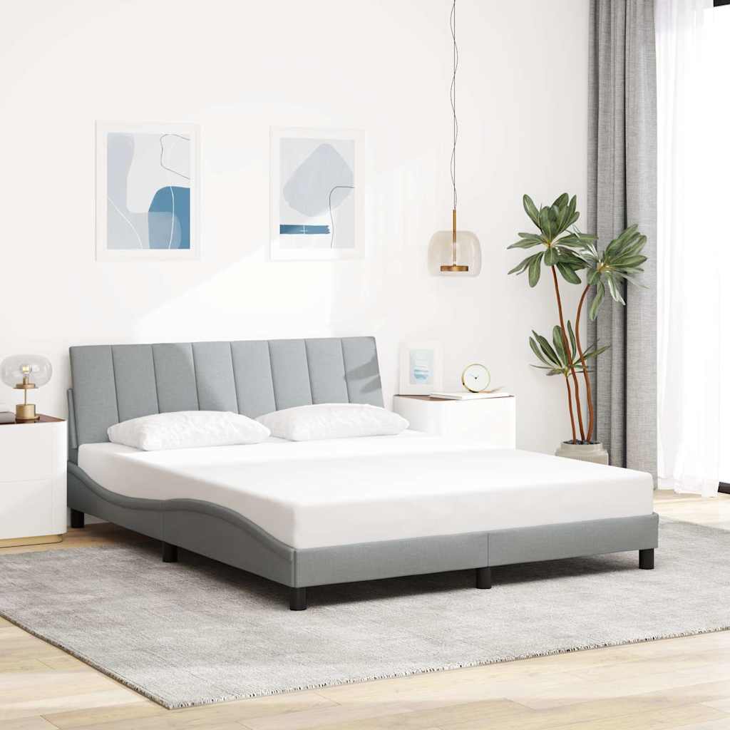 Okvir za krevet bez madraca Hanko svjetlosivi 160 x 200 cm od tkanine