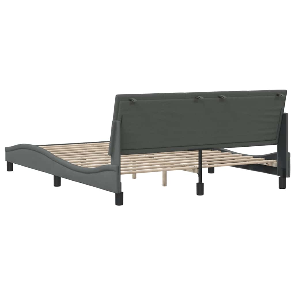 Okvir za krevet bez madraca Hanko tamnosivi 160x200 cm od tkanine